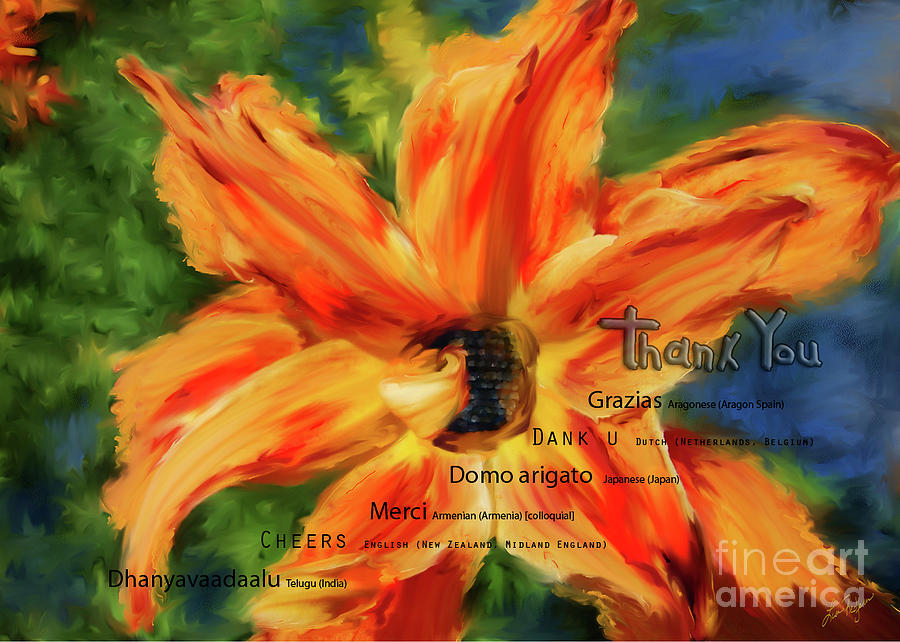 Orange Flower Digital Art by Lisa Redfern