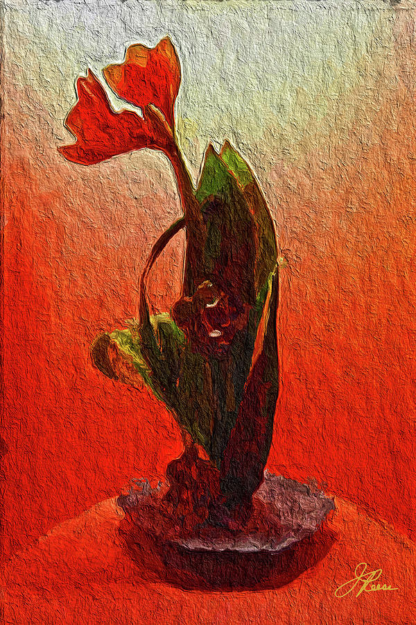 Orange Flowers Painting by Joan Reese