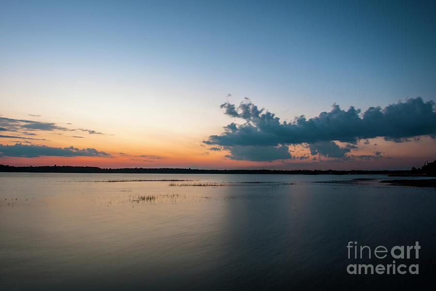 Orange Glow over the Wando River Photograph by Dale Powell