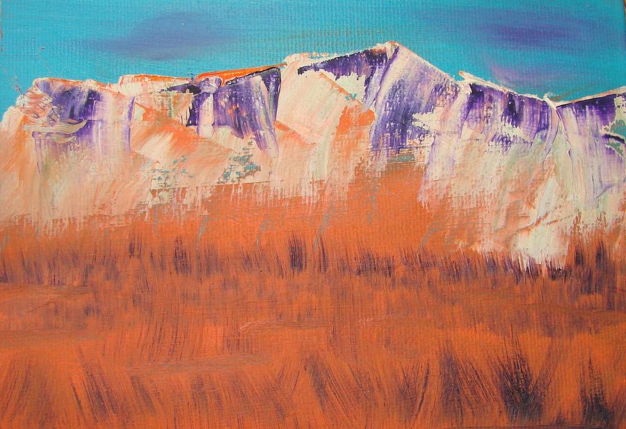 Orange Grass Painting by Liz Vernand