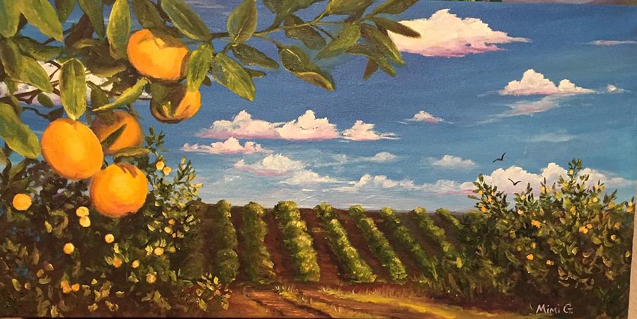 Orange Grove Love Story Painting by Michell Givens