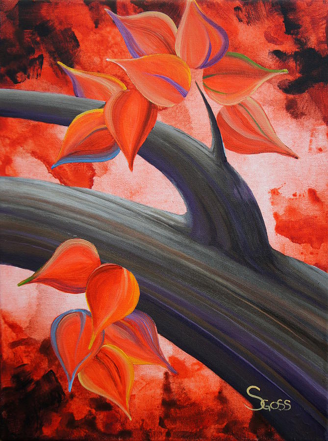 Orange Journey Painting by Shiela Gosselin