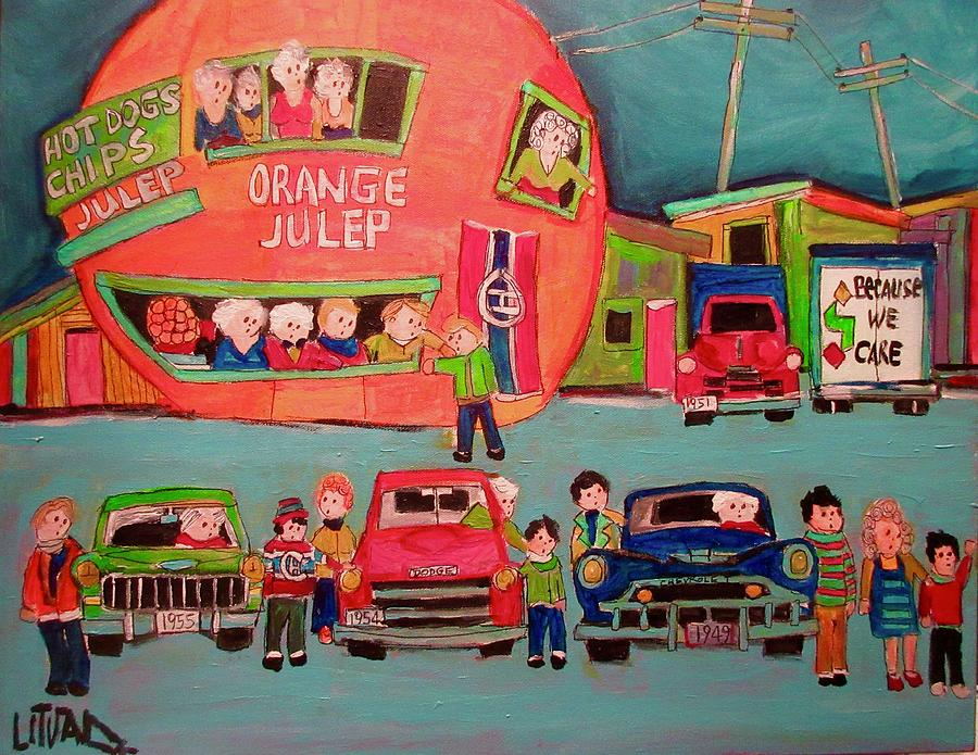 Orange Julep All Stars Painting by Michael Litvack