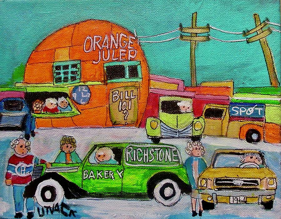 Orange Julep with Richstone Bakery Painting by Michael Litvack