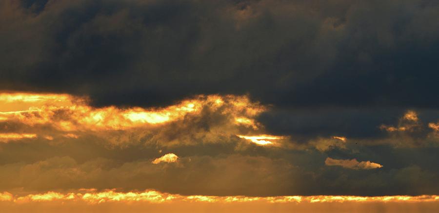 Orange Light In The Clouds  Digital Art by Lyle Crump