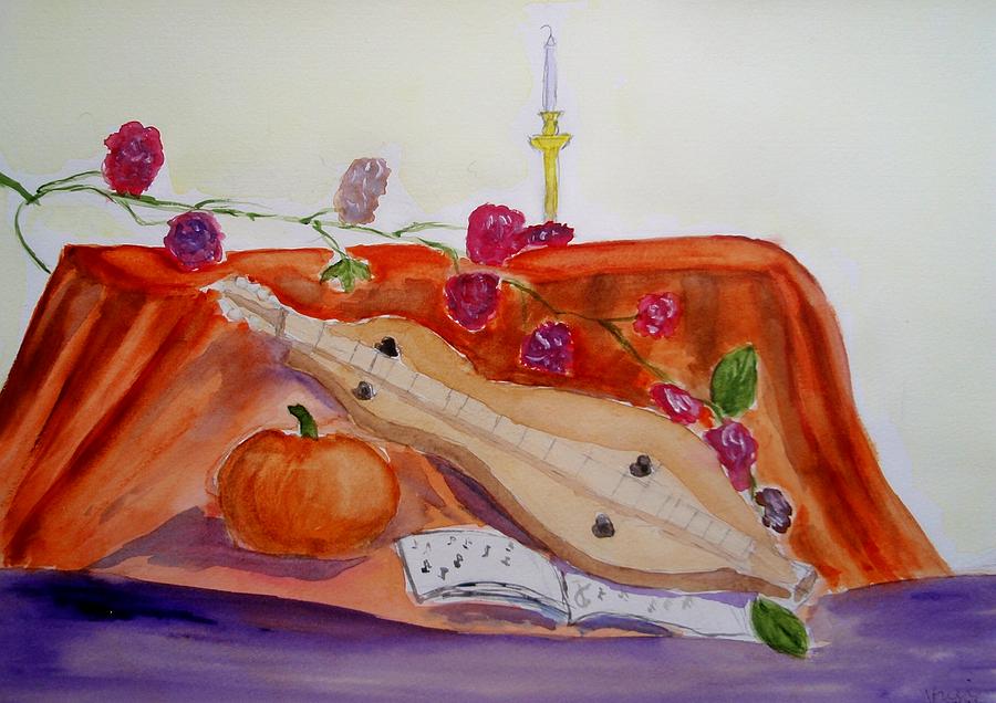 Orange Mandolin Painting by Jamie Frier
