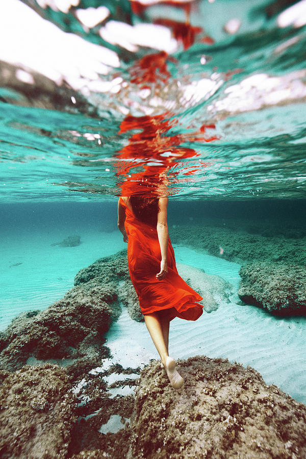 Orange Mermaid Photograph by Gemma Silvestre