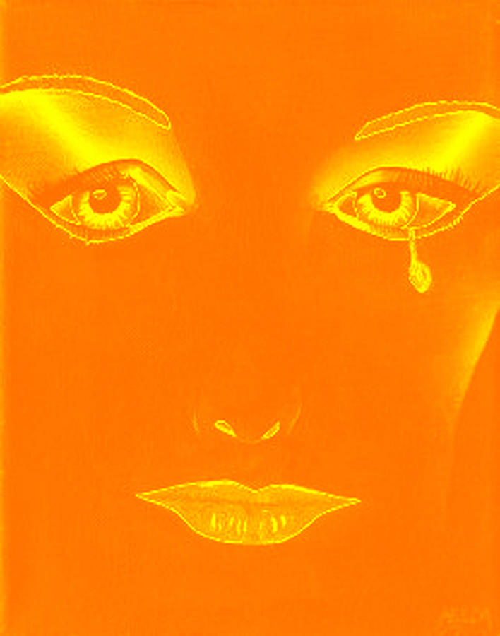 Orange Missing You PS Digital Art by Mayhem Mediums