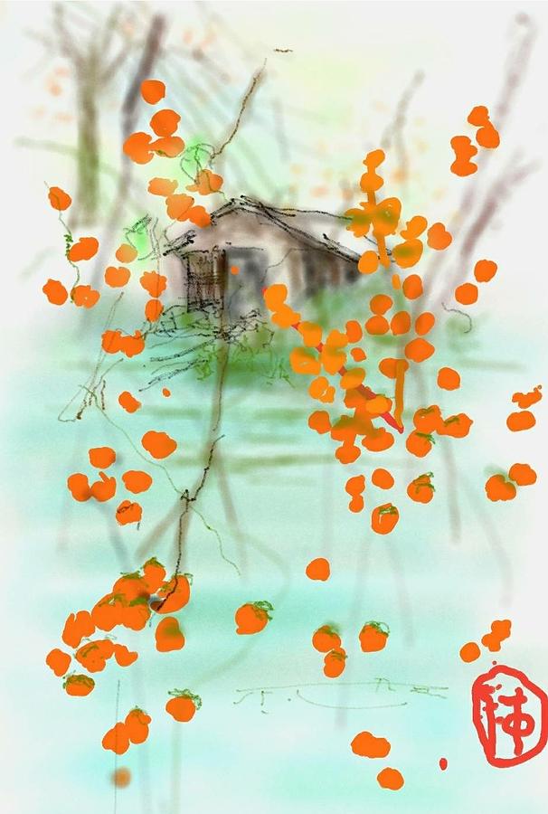 Orange morning Digital Art by Debbi Saccomanno Chan