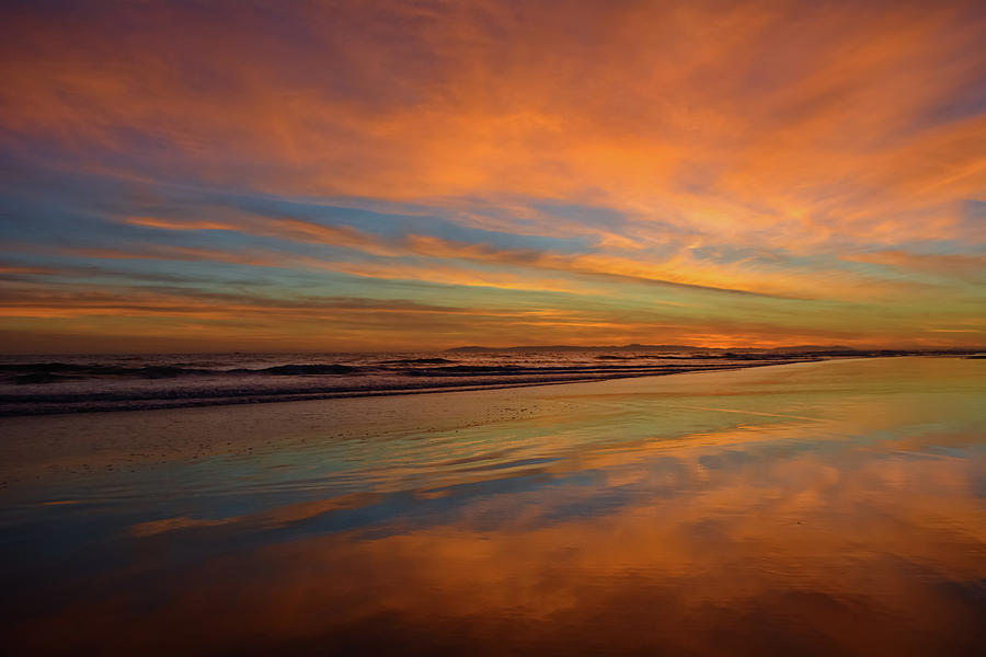 Orange Newport Beach Sunset Photograph by Kyle Hanson