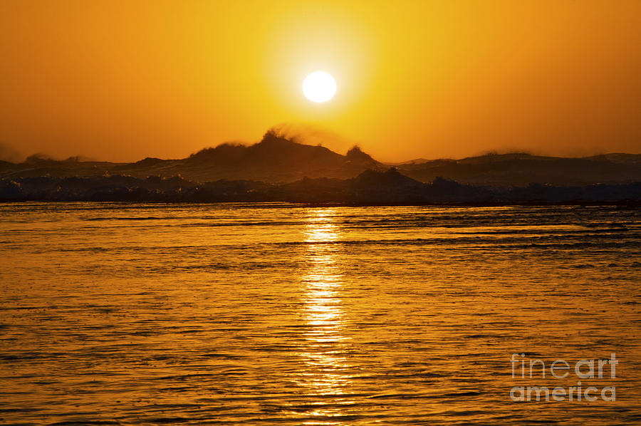 Sunset Photograph - Orange Ocean Sunset by Kicka Witte - Printscapes