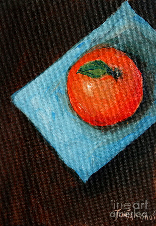 Jesus Christ Painting - Orange on Blue by Jun Jamosmos