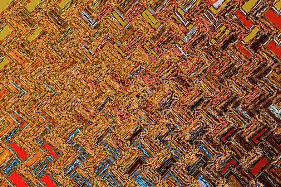 Orange Panel Abstract #5068e1f Digital Art by Tom Janca