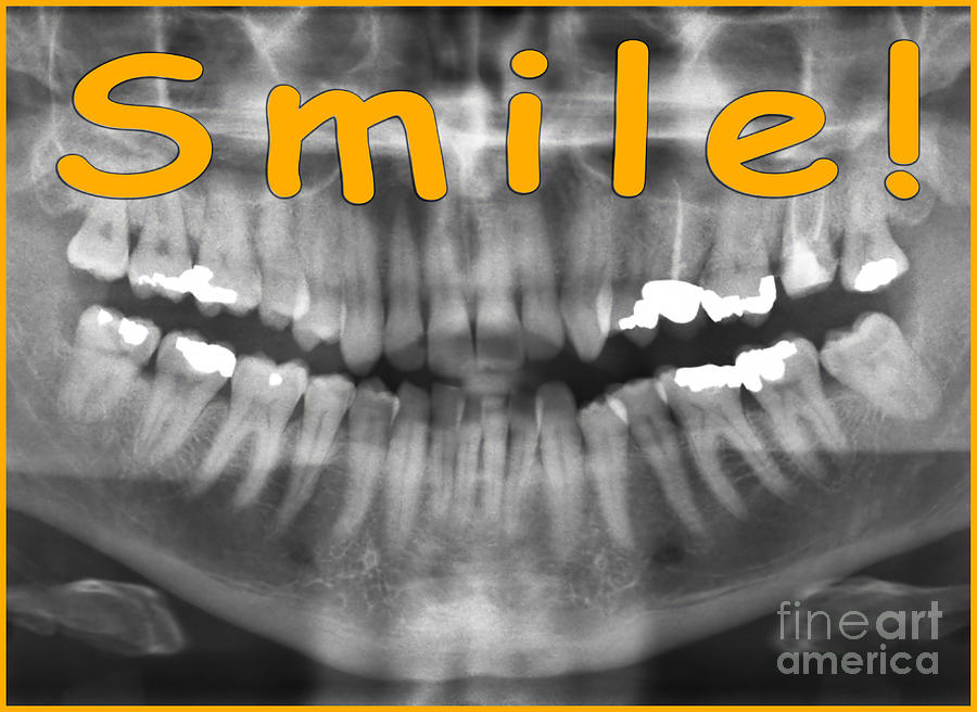 Orange Panoramic Dental X-ray with a smile  Photograph by Ilan Rosen