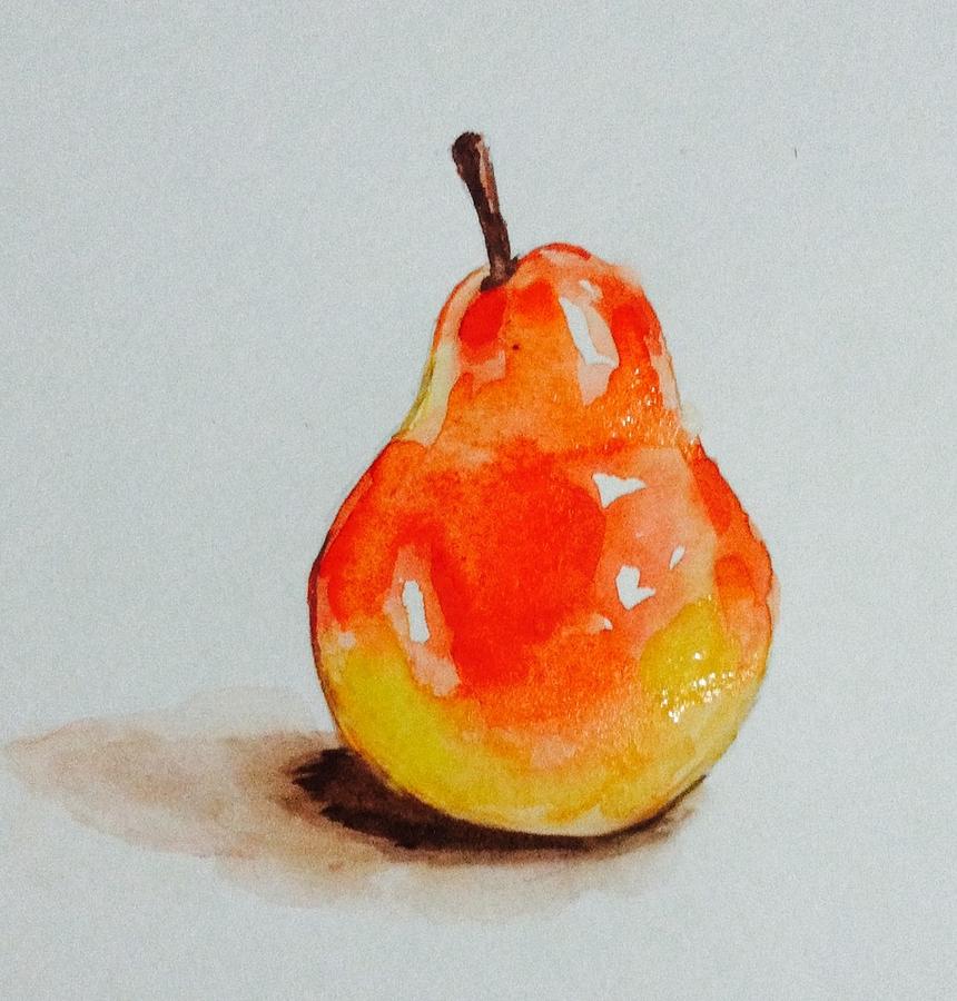 Orange pear Painting by Hae Kim