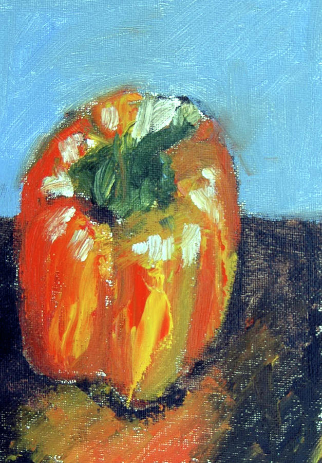 Orange Pepper 2 Painting by Donna Crosby