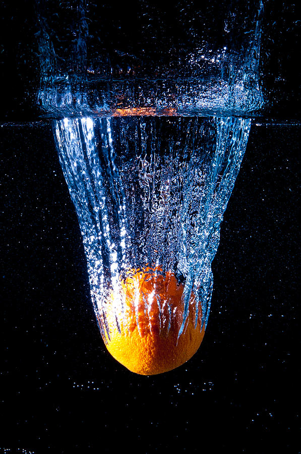 Fruit Photograph - Orange Plunge  by Joe Scott