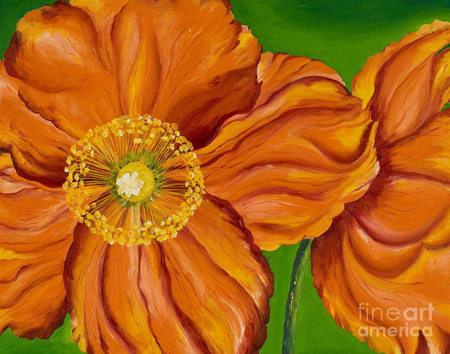 Poppy Painting - Orange Poppies by Sweta Prasad