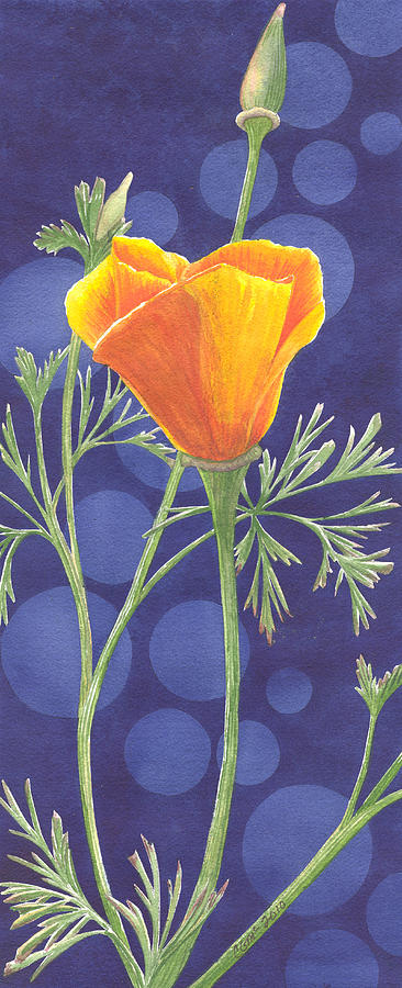 Orange Poppy Painting by Catherine G McElroy