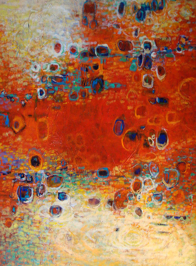 Orange Rain Painting by Dale  Witherow