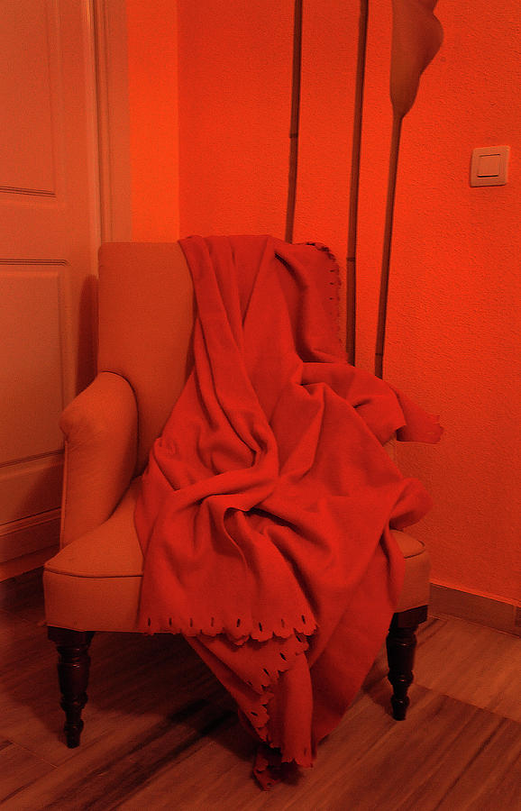 Orange Room with Chair Photograph by Jenny Rainbow