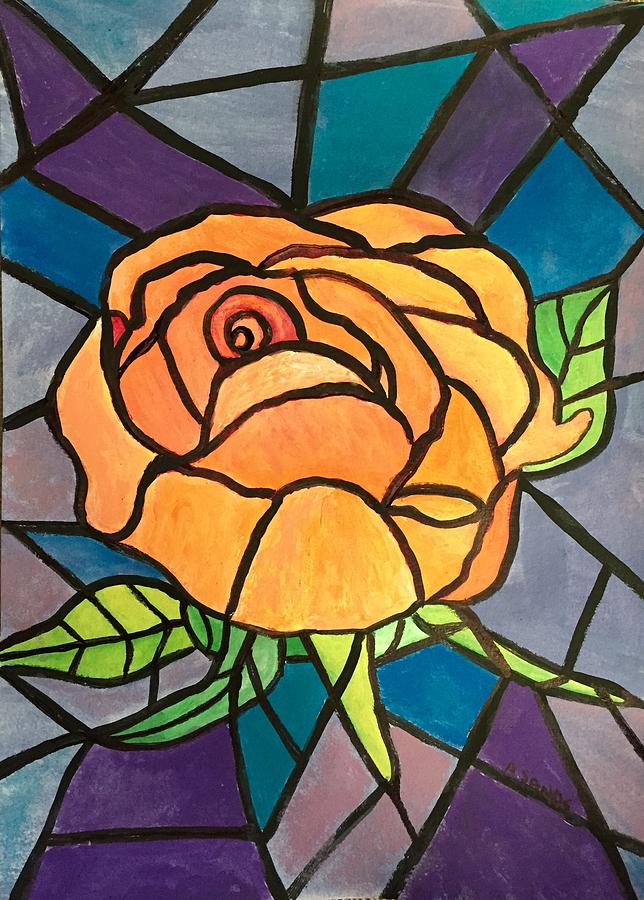Orange Rose  Painting by Anne Sands