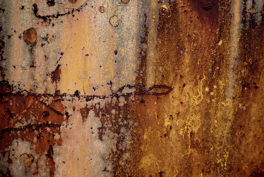Rust Photograph - Orange Rusted Metal by Ronald Hilbig