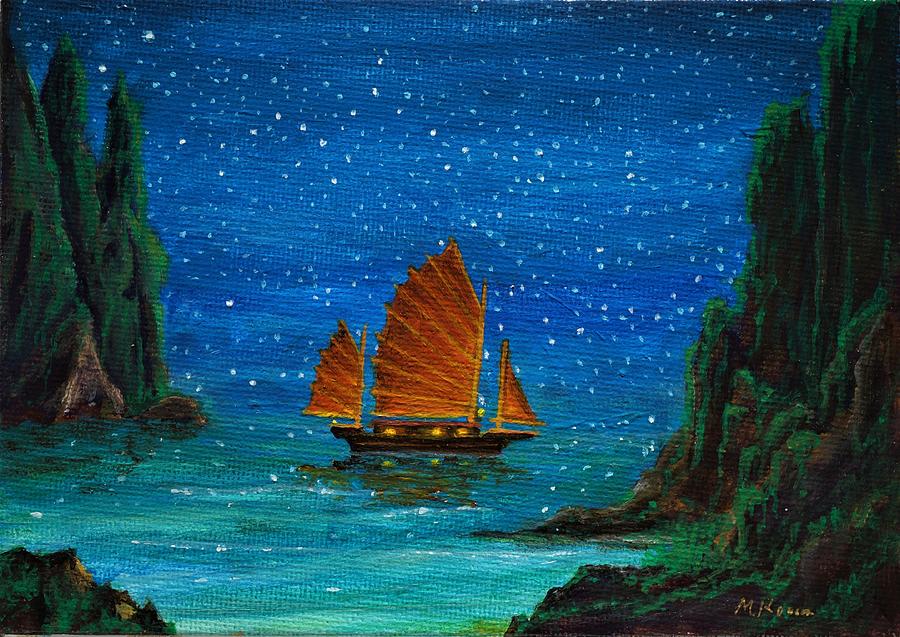 Orange Sail Painting by Matt Konar