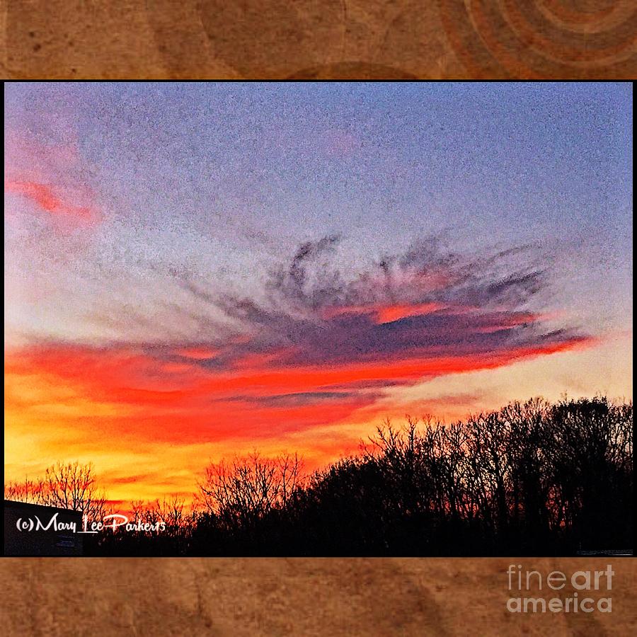 Orange Sky Mixed Media by MaryLee Parker