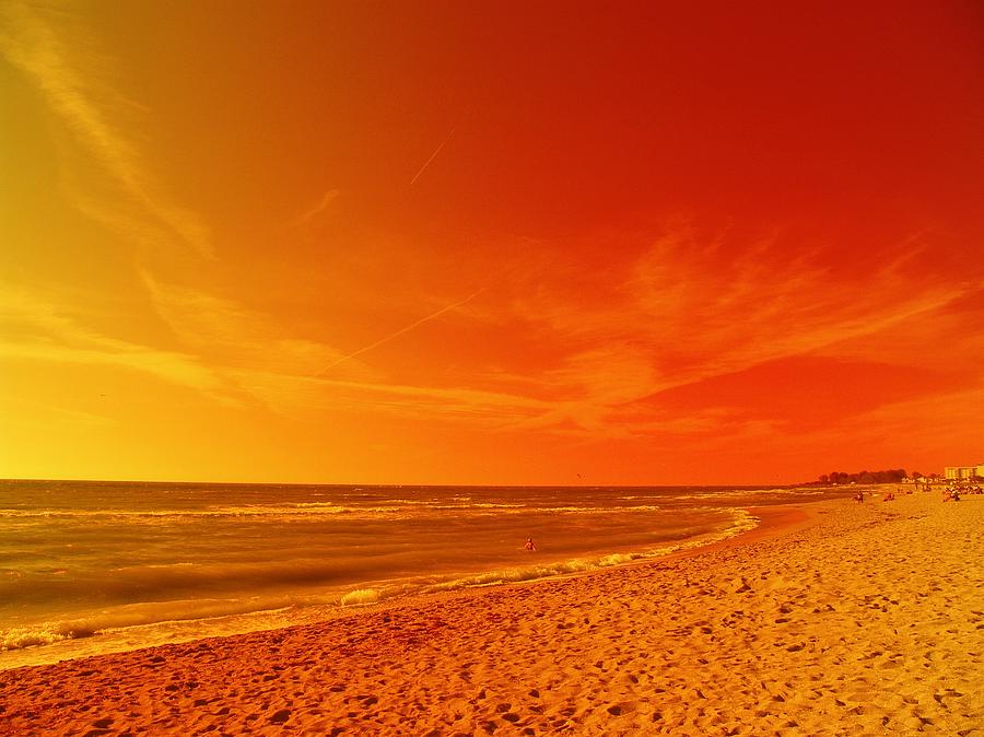 Orange Sky Meets The Sea Photograph by Florene Welebny