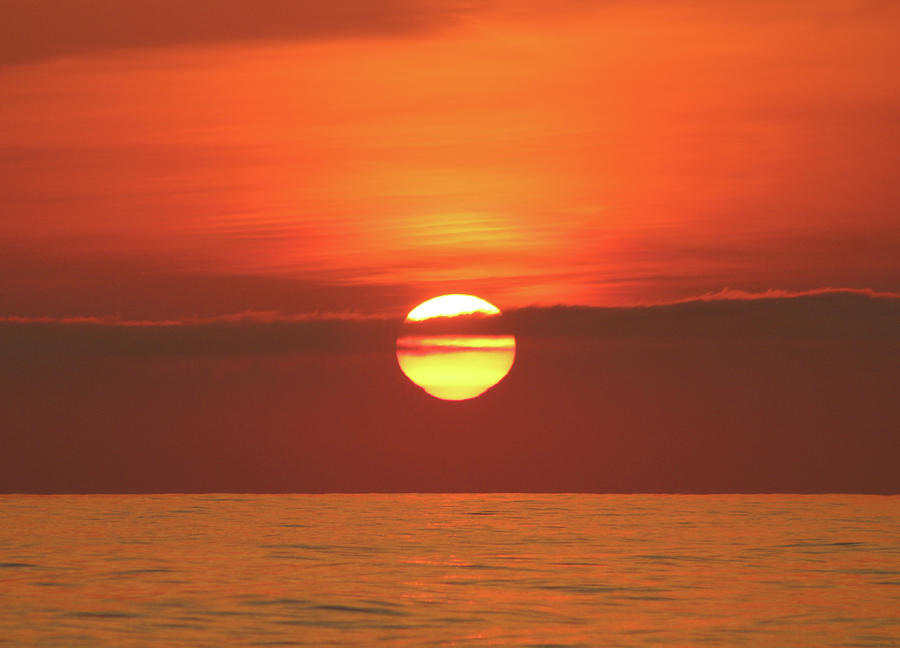 Orange Sky Yellow Sun Photograph by Robert Banach