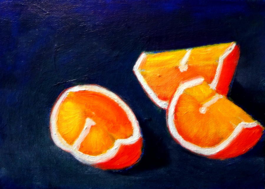 Orange Slices Painting by Katy Hawk