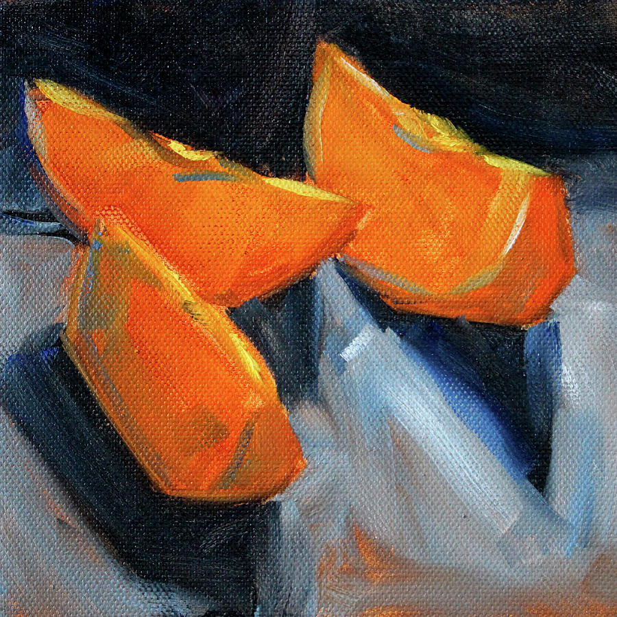 Orange Slices Painting by Nancy Merkle