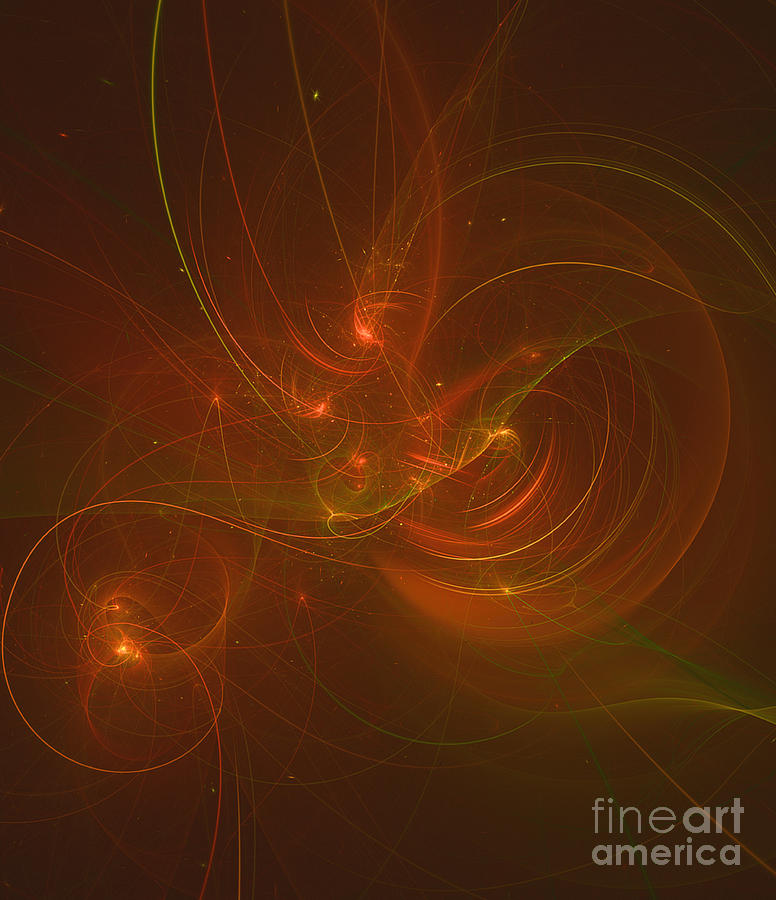 Orange Space Digital Art