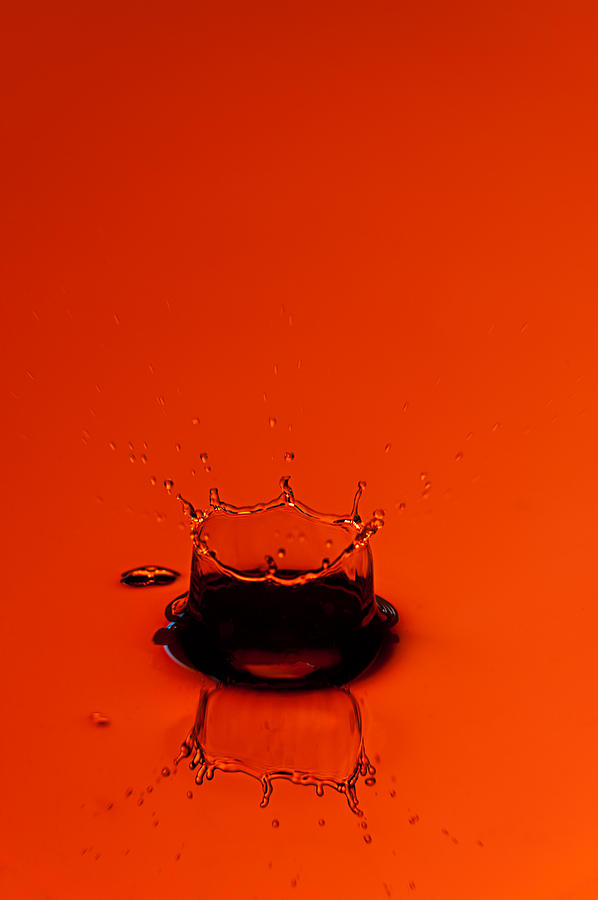 Water Photograph - Orange Splash by Steve Gadomski