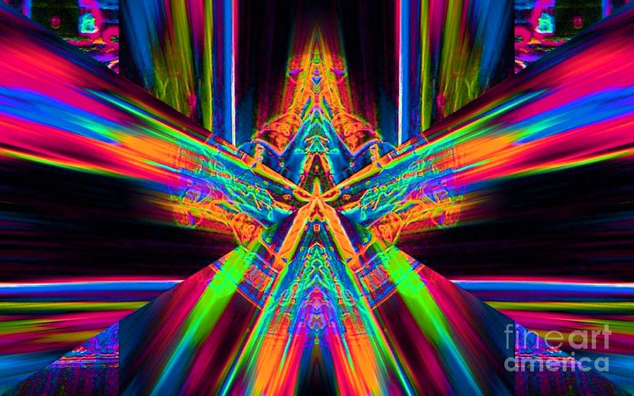 Abstract Digital Art - Orange Star by Lorles Lifestyles Abstract Digital Art - Orange Star by Lorles Lifestyles