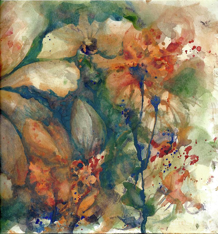 Orange Stem Painting by Francelle Theriot
