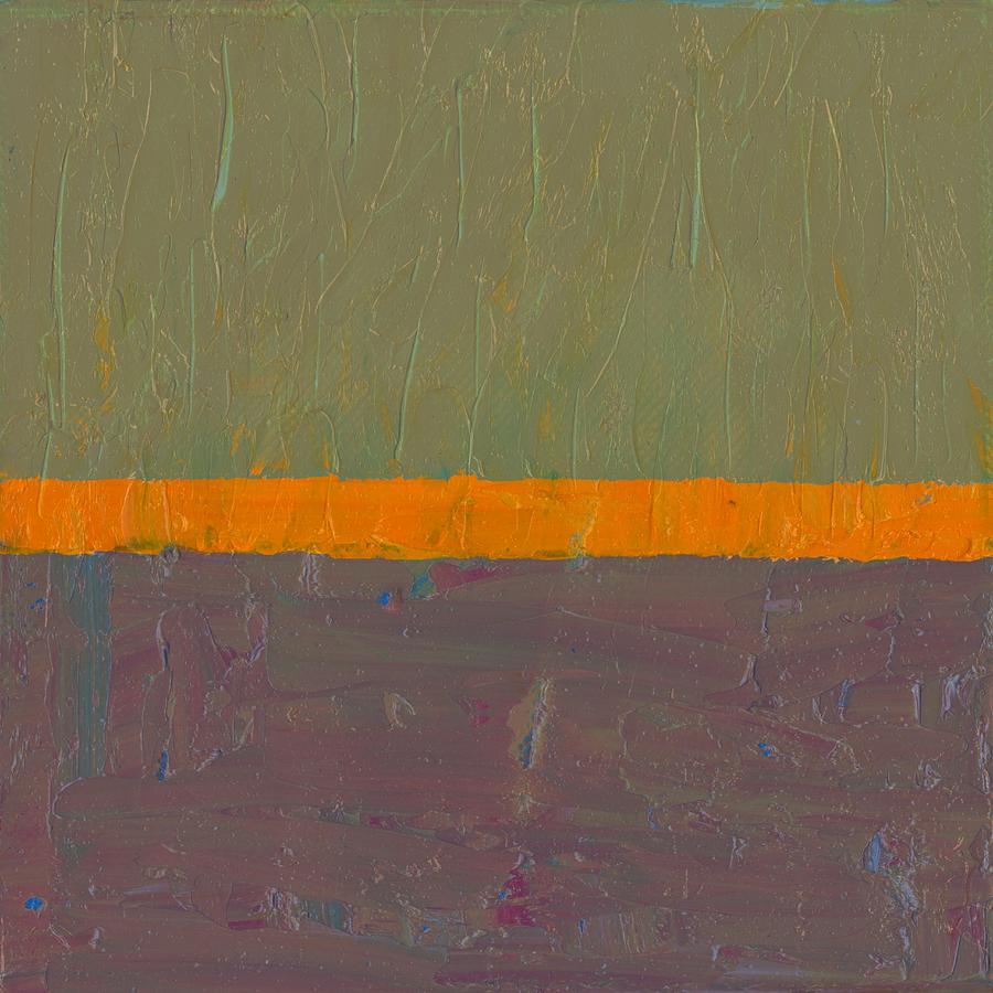 Orange Stripe with Grey Painting by Michelle Calkins