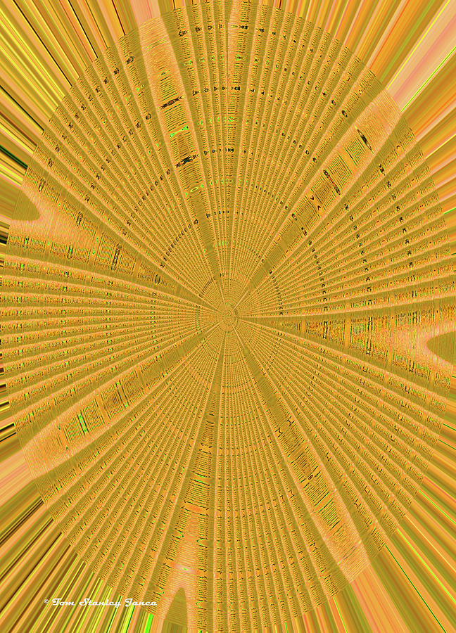 Orange Sun Abstract Digital Art by Tom Janca