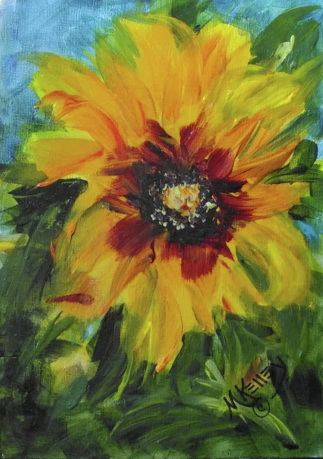 Orange Sunflower Painting by Marsha McAlexander - Fine Art America