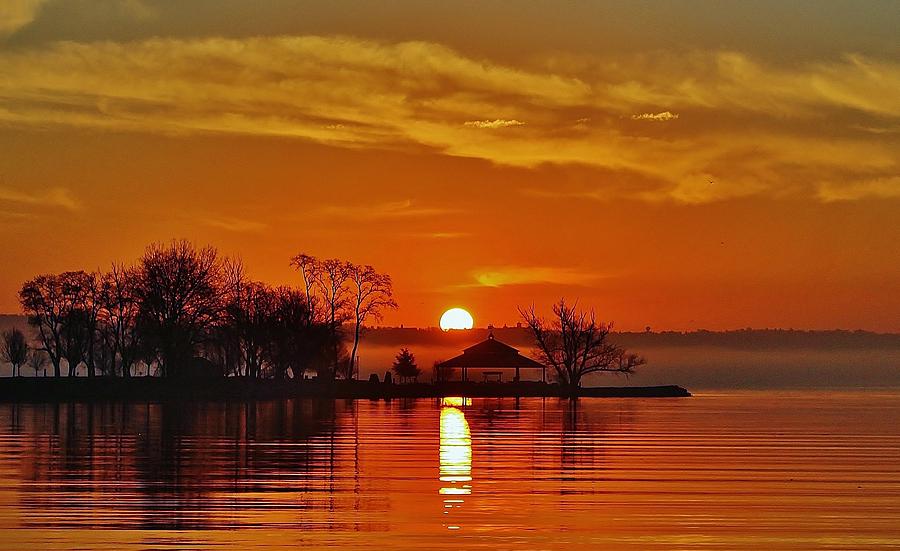 Orange Sunrise Over Bowline Photograph by Thomas McGuire