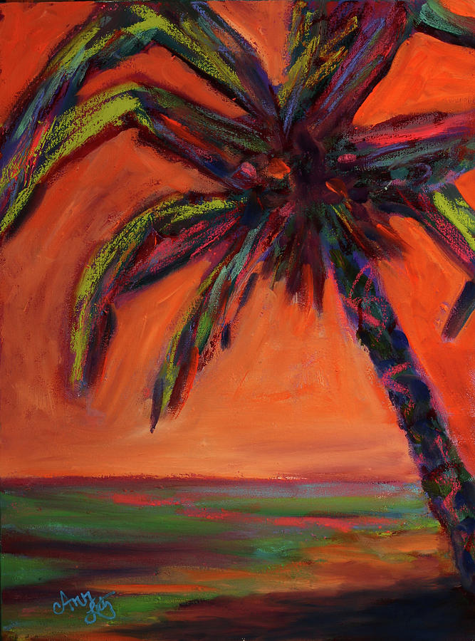 Orange Sunset Painting