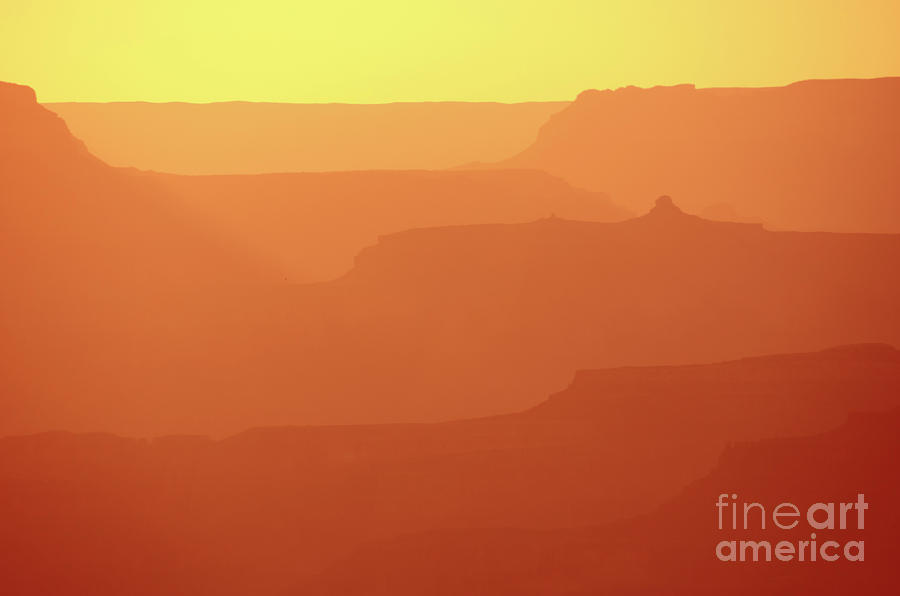 Orange sunset at Grand Canyon Photograph by RicardMN Photography