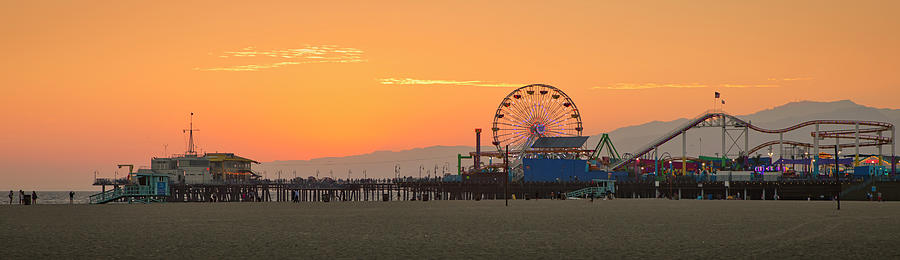 Orange Sunset - Panorama Photograph by Gene Parks