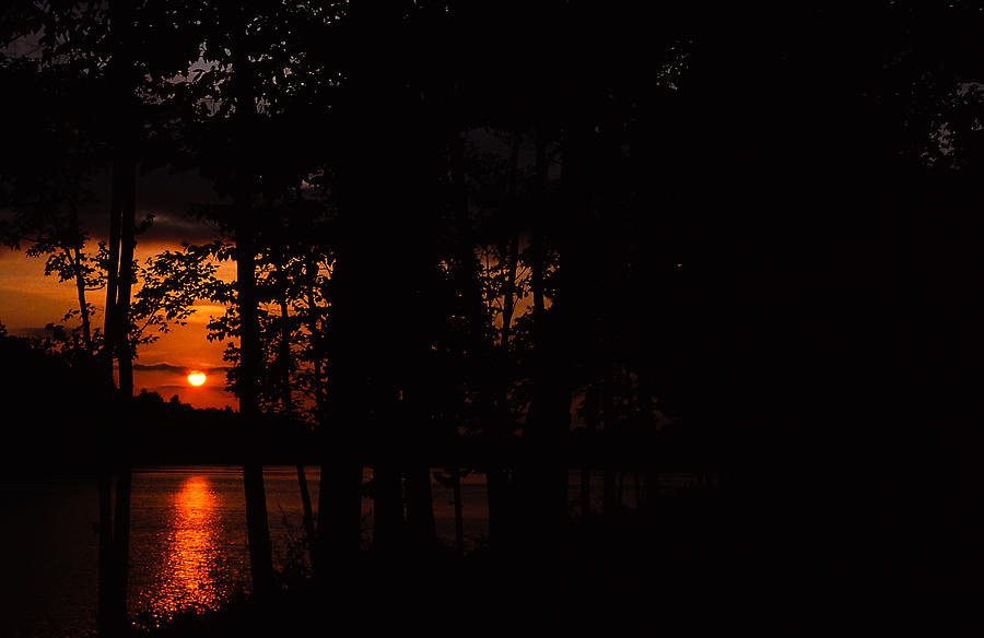 Orange Sunset Photograph by James L Bartlett