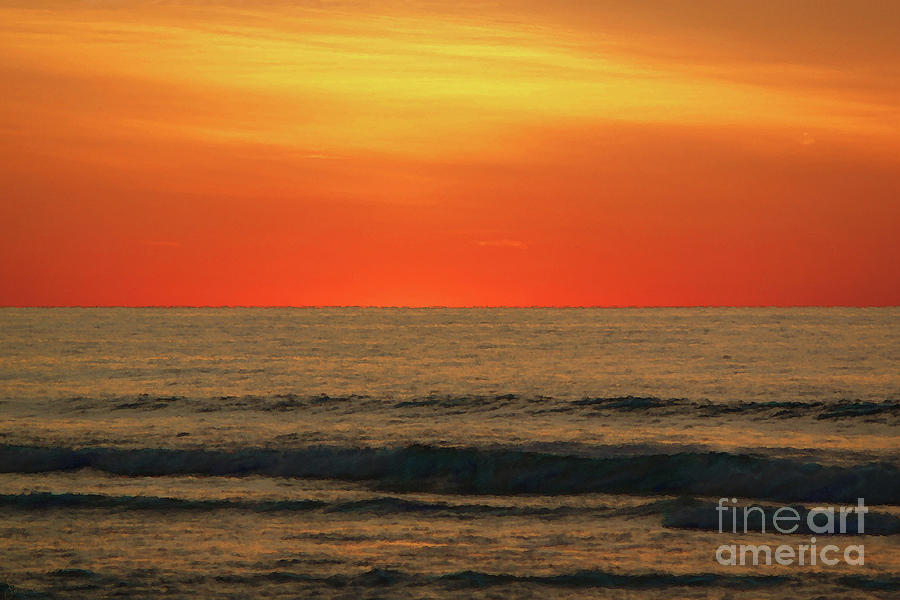 Orange Sunset On The Jersey Shore Photograph by Jeff Breiman