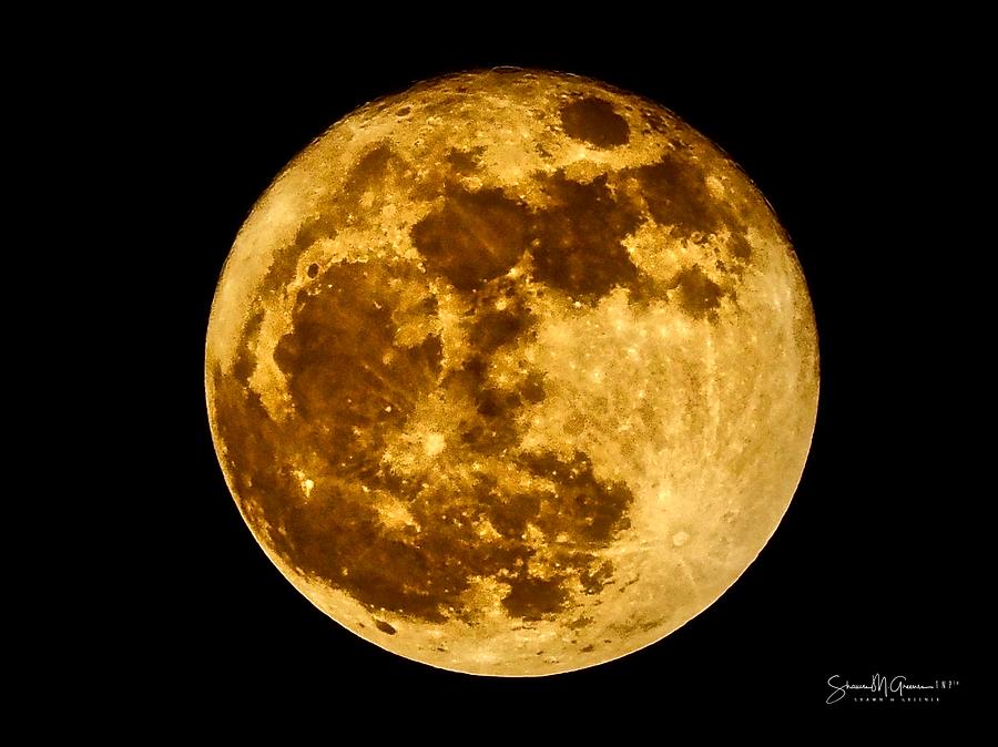 Orange Super Moon Photograph by Shawn M Greener