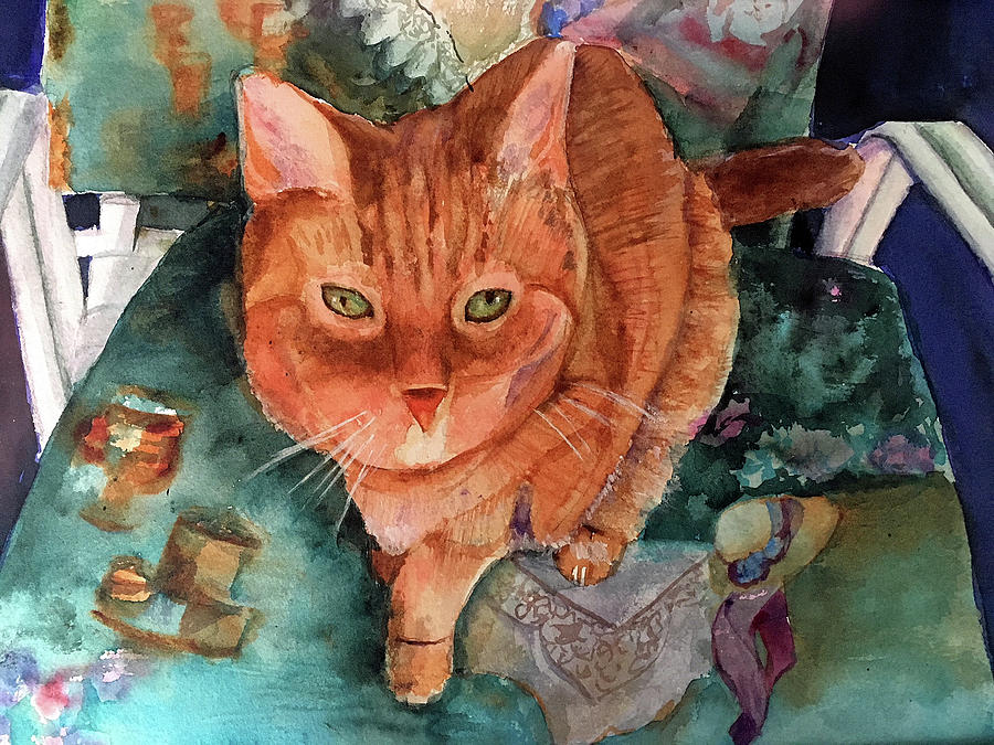 Cat Painting - Orange Tabby by Lynne Atwood Cat Painting - Orange Tabby by Lynne Atwood