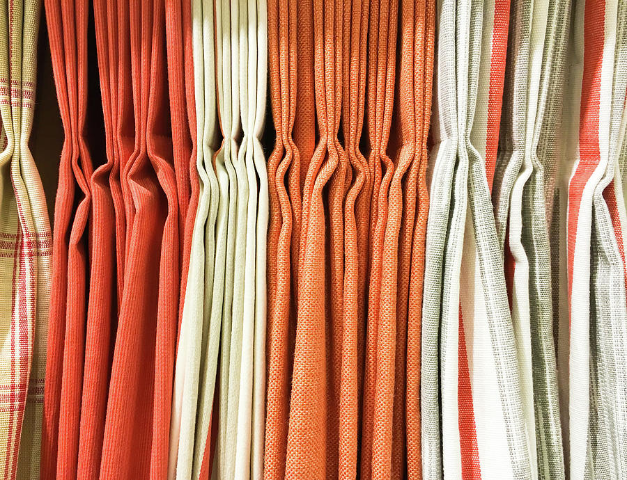 Orange textiles Photograph by Tom Gowanlock