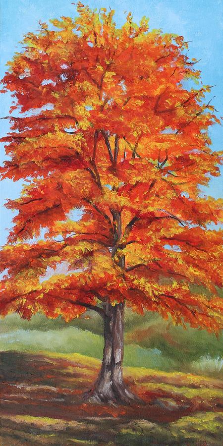 Fall in Rochester Park Painting by Rebecca Hauschild